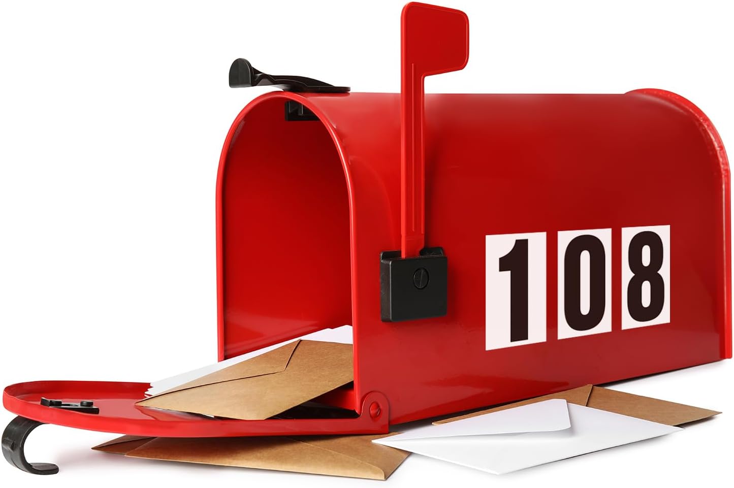 3 inch Self Adhesive Numbers for Mailbox, House Numbers, Reflective Mailbox Number, Trash Cans Number, for Outside, 60 PCS (Black/White)